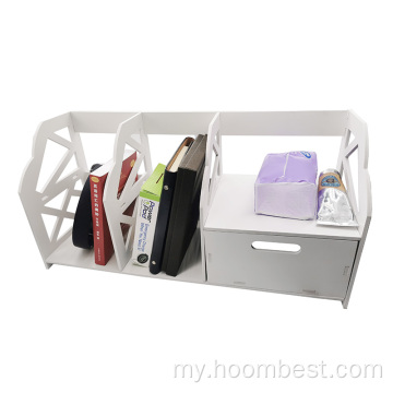 Desktop Bookshelf Storage Cabinet Narrow Desk